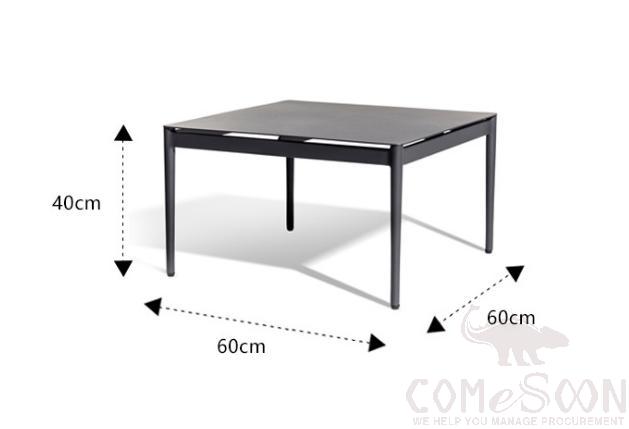 Outdoor Table-60*60cm,metal frame,60*60*40cm