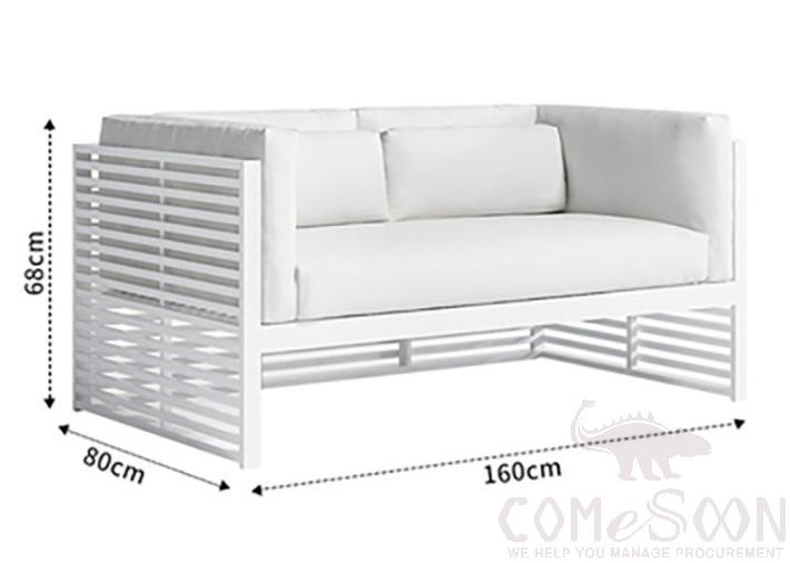 Outdoor Sofa-160*80cm,high resilience sponge,160*80*68cm