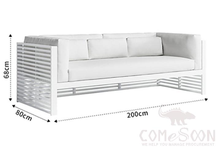 Outdoor Sofa-200*80cm,high resilience sponge,200*80*68cm