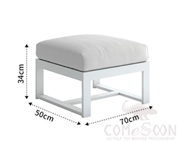 Outdoor sofa stool,high resilience sponge,70*50*34cm