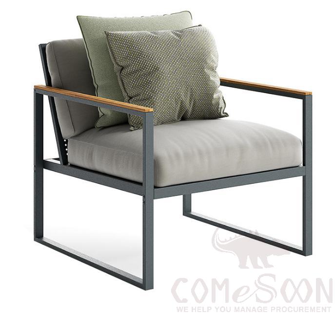 Outdoor metal sofa,high density sponge,83*78*76cm
