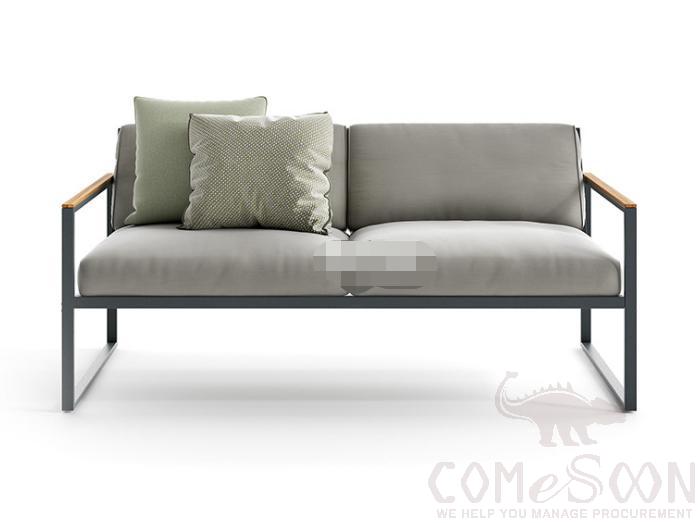 Outdoor metal sofa-170*78cm,high density sponge,170*78*76cm