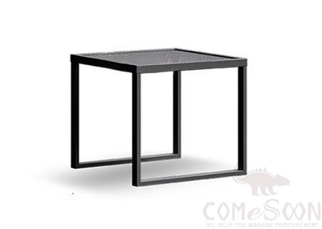 Outdoor metal coffee table,metal frame + mesh rattan,45*45*45cm