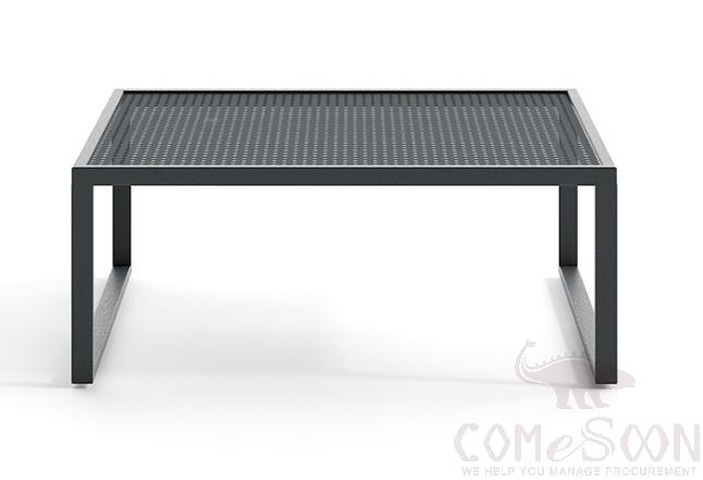 Outdoor metal coffee table-85*65cm,metal frame + mesh rattan,85*65*35cm