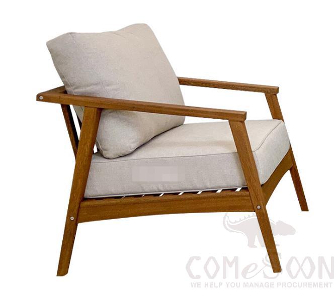 Outdoor solid wood sofa,high density sponge,80*77*85cm