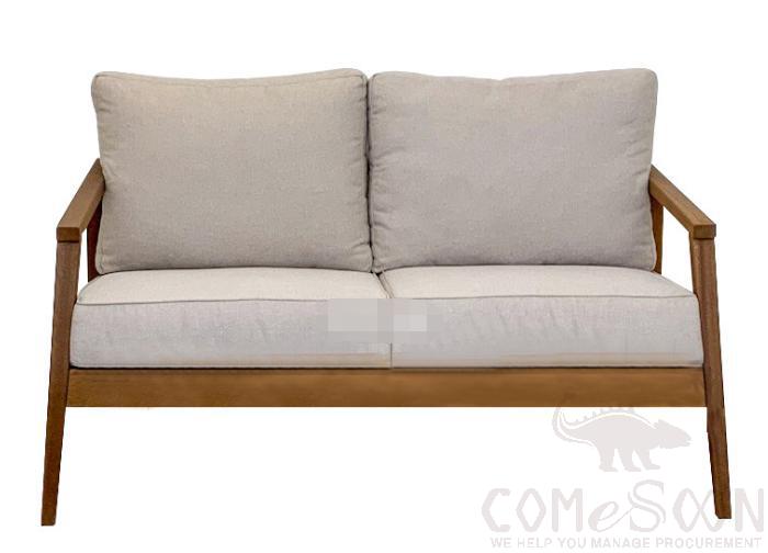 Outdoor solid wood sofa-145cm,high density sponge,145*77*85cm