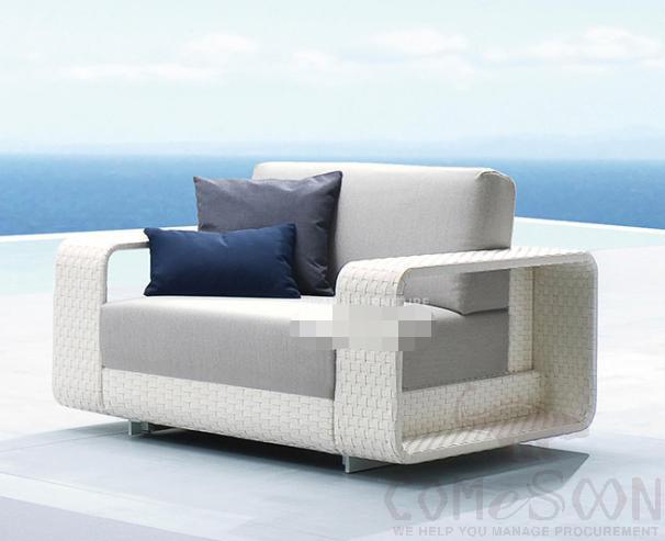 Outdoor rattan sofa,high density sponge,100*102*78cm