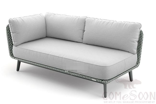 Outdoor rattan sofa-185cm,high density sponge,185*90*75cm