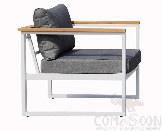 Outdoor metal sofa,high-density sponge + high-quality doll cotton,80*70*75cm