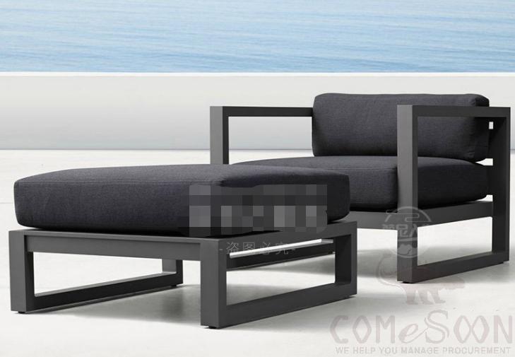Outdoor metal sofa,high density sponge,75*75*70cm