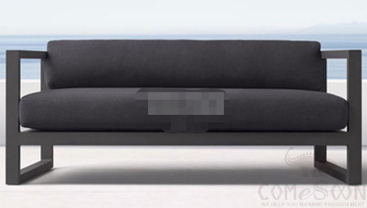 Outdoor metal sofa-140cm,high density sponge,140*75*70cm