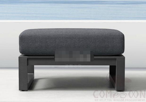 Outdoor metal footstool,high density sponge,60*60*40cm