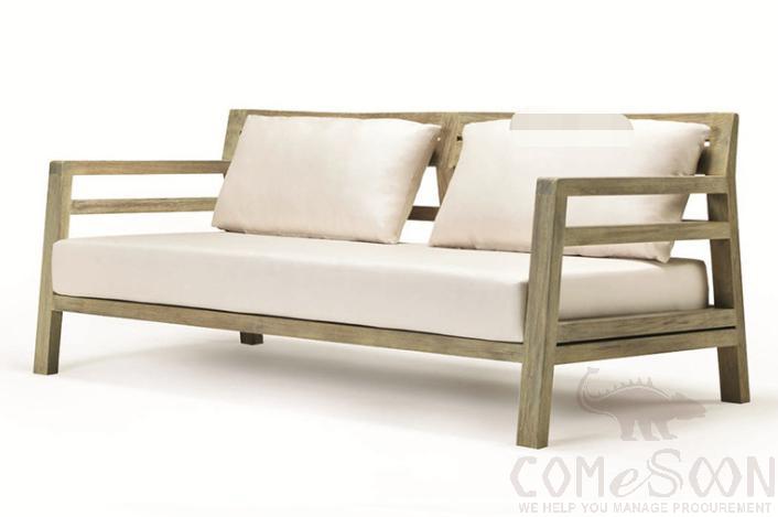 Outdoor solid wood sofa-180cm,high density sponge,180*80*70cm