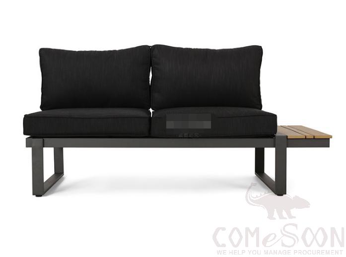 Outdoor aluminum sofa-167cm,high density sponge + doll cotton,167*83*75cm