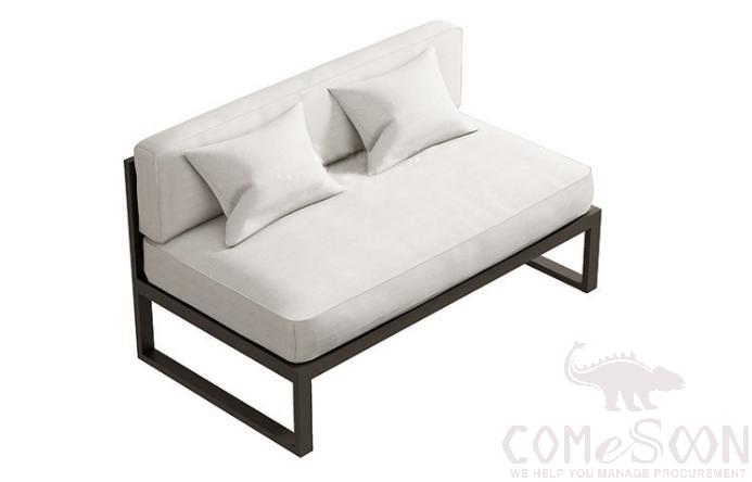 Outdoor aluminum alloy sofa-130cm,thick aluminum alloy + waterproof cloth + high density sponge + doll cotton,130*75*70cm