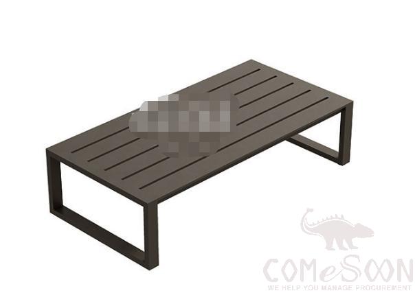 Outdoor aluminum tea table-120*60cm,thick aluminum alloy,120*60*30cm , Coffee Table
