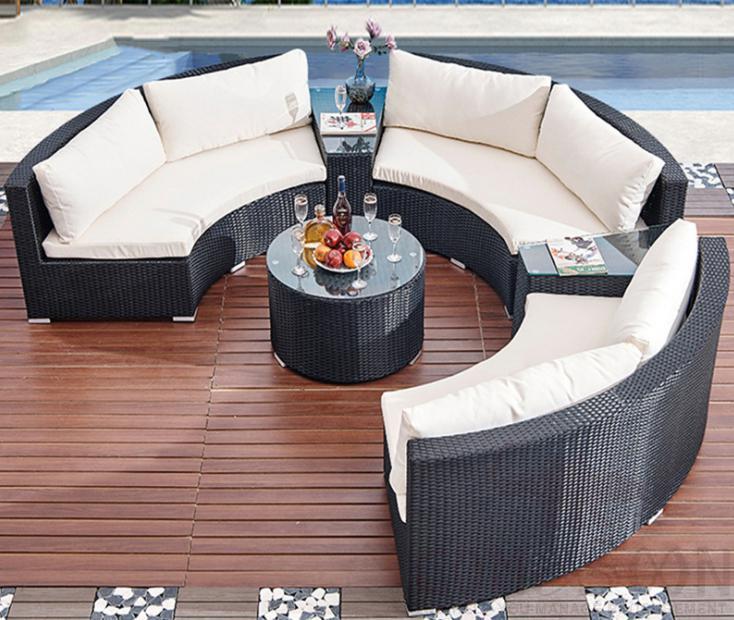 Outdoor table and chair,high density sponge,φ300*80*72cm