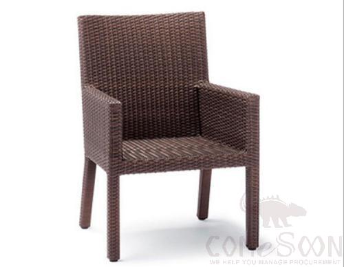 Outdoor rattan chair,metal bracket + PE rattan,60*50*88cm