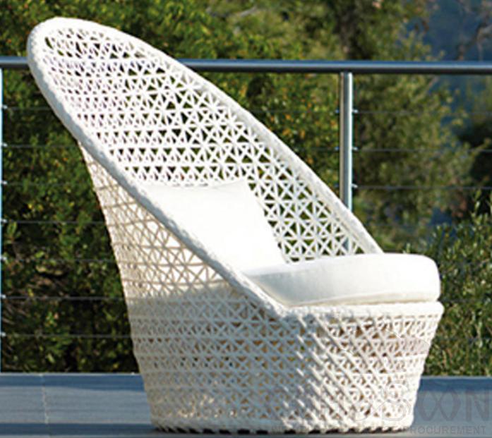 Outdoor rattan sofa,thick aluminum tube + PE rattan + high density sponge + waterproof cloth,60*70*100cm