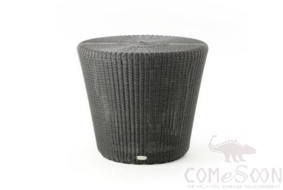 Outdoor rattan coffee table-φ50cm,thick aluminum tube + PE rattan,φ50*50cm