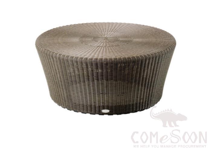 Outdoor rattan coffee table-φ60cm,thick aluminum tube + PE rattan,φ60*34cm