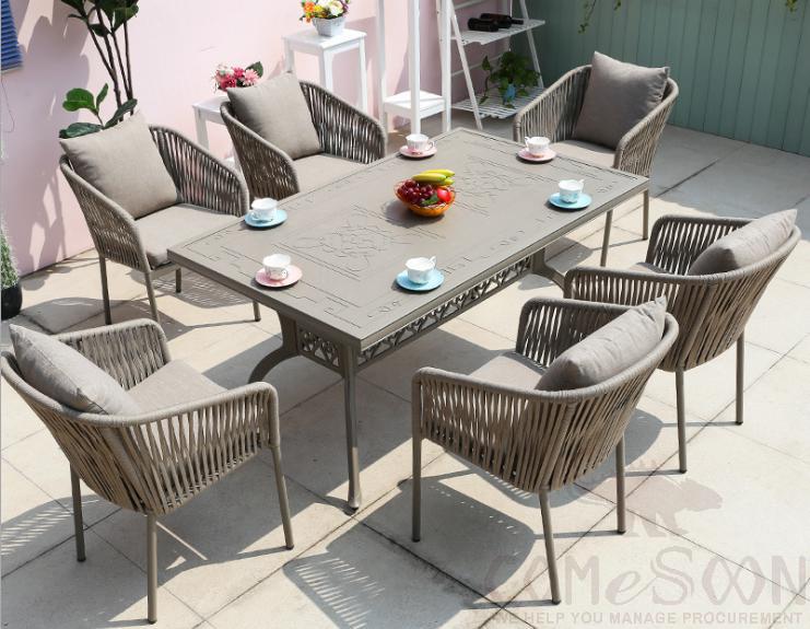 Outdoor tables and chairs