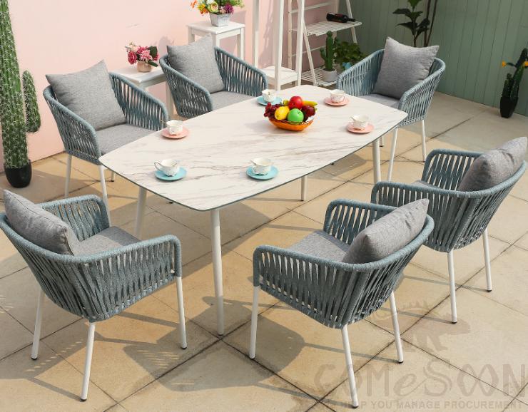 Outdoor tables and chairs