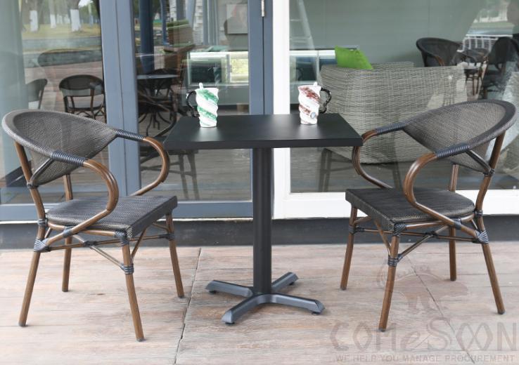 Outdoor tables and chairs