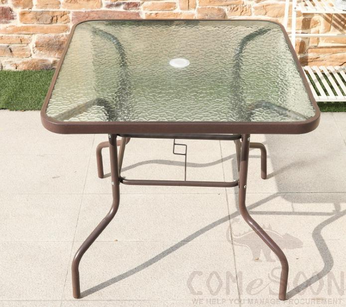 Outdoor glass table-80*80cm