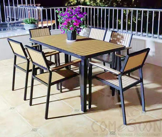 Outdoor plastic wood table and chair