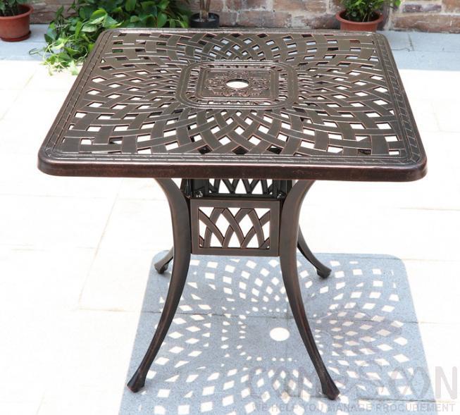 Outdoor cast aluminum table-78*78cm