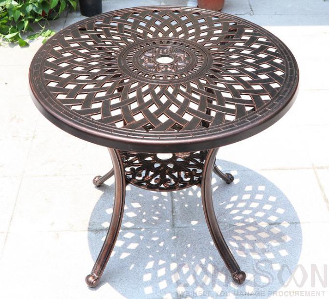 Outdoor cast aluminum table-φ78cm