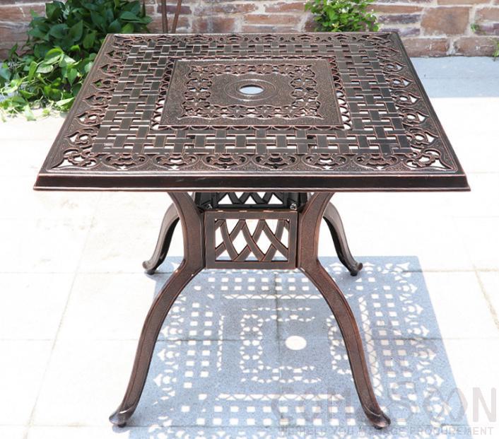 Outdoor cast aluminum table-80*80cm