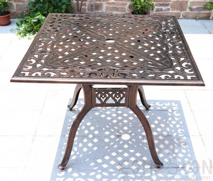 Outdoor cast aluminum table-94*94cm