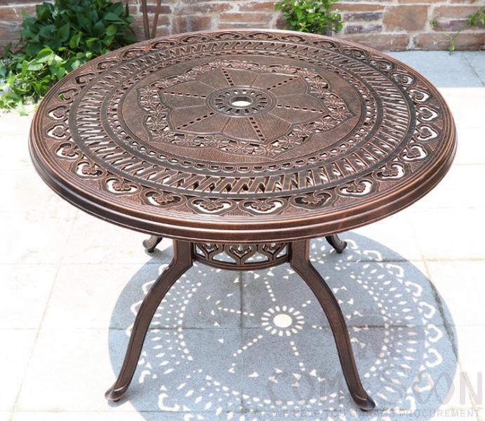 Outdoor cast aluminum table-φ100cm