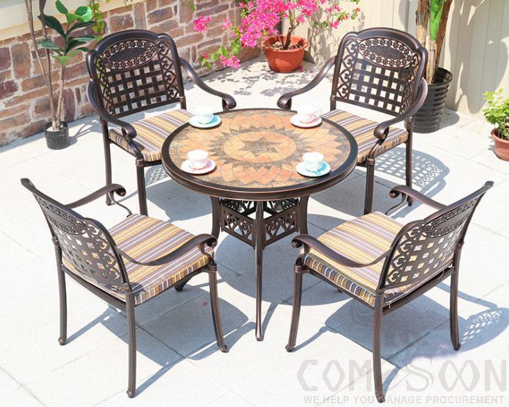 Outdoor tables and chairs