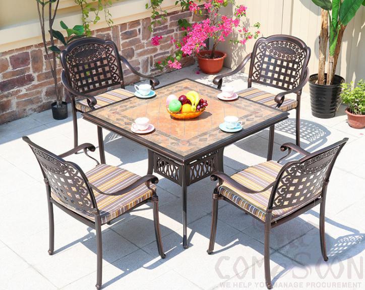 Outdoor tables and chairs