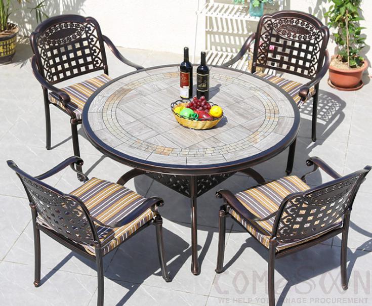 Outdoor tables and chairs