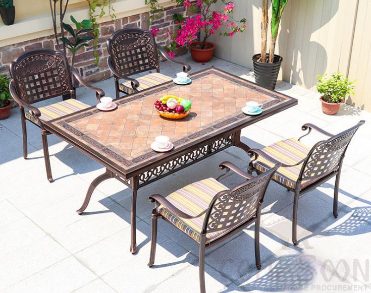 Outdoor tables and chairs