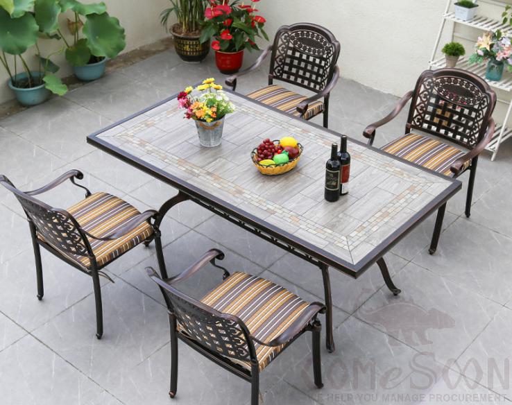 Outdoor tables and chairs