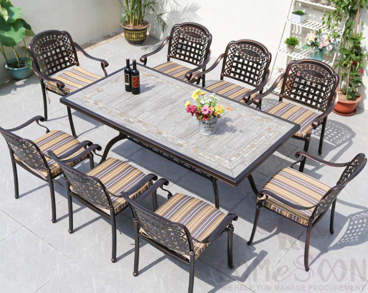Outdoor tables and chairs