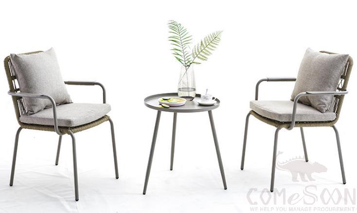 Outdoor aluminum tables and chairs