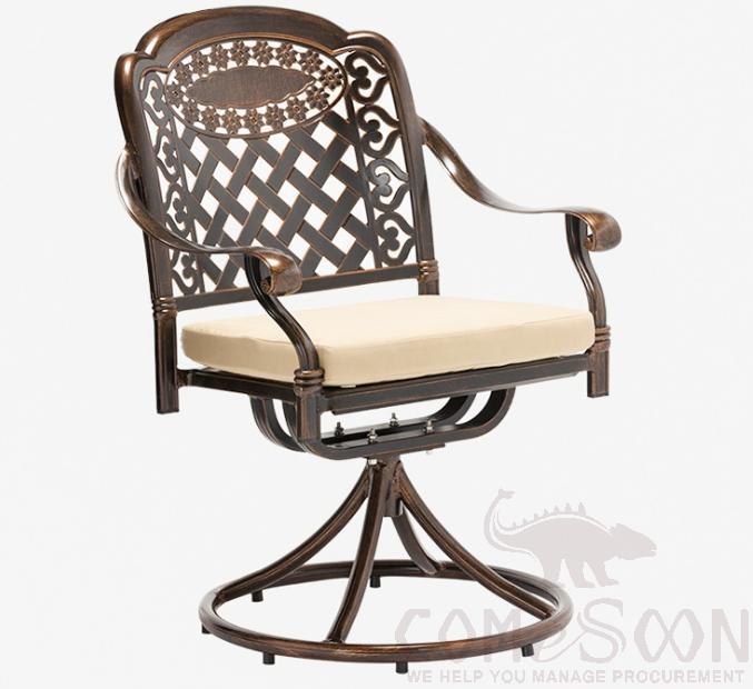 Outdoor cast aluminum chair