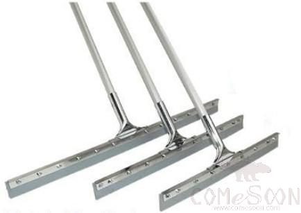 Squeegee - 18&quot; Steel Straight Rubber Scrape(With 1.5m Stick)
