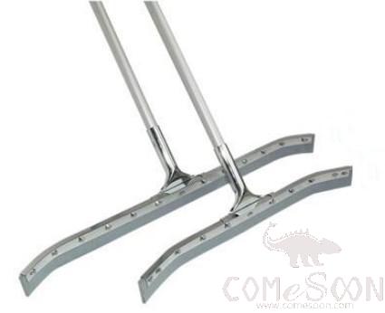 Squeegee - 22&quot; Steel Curved Rubber Scrape(With 1.25m Stick)