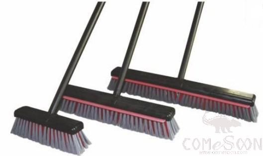Brush - 18&quot; Long Stick Floor Brush(45cm) With Rubber Strip