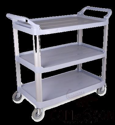 Large Multi Purpose Three Storey Dining Car With Bucket
128*50*96Cm