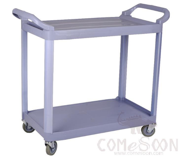 Square Tube Two-Layer Dining Car, Ash
102*50*96Cm