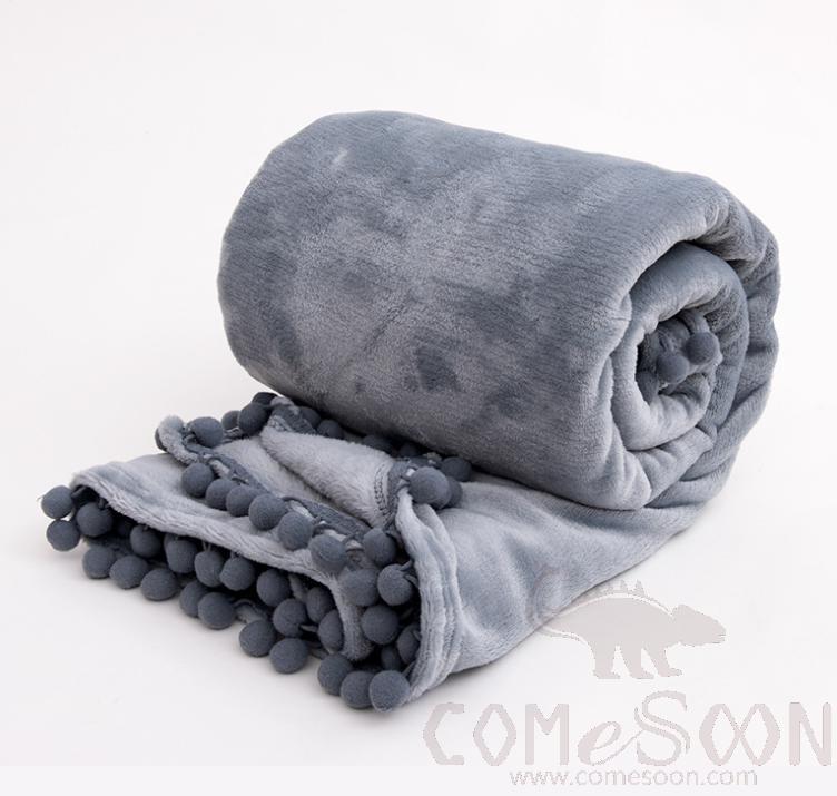 Blanket,Grey,Flannel,Polyester 92% + Spandex 8%,230*230CM