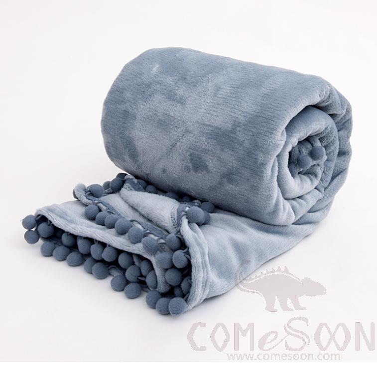 Blanket,Blue,Flannel,Polyester 92% + Spandex 8%,230*230CM
